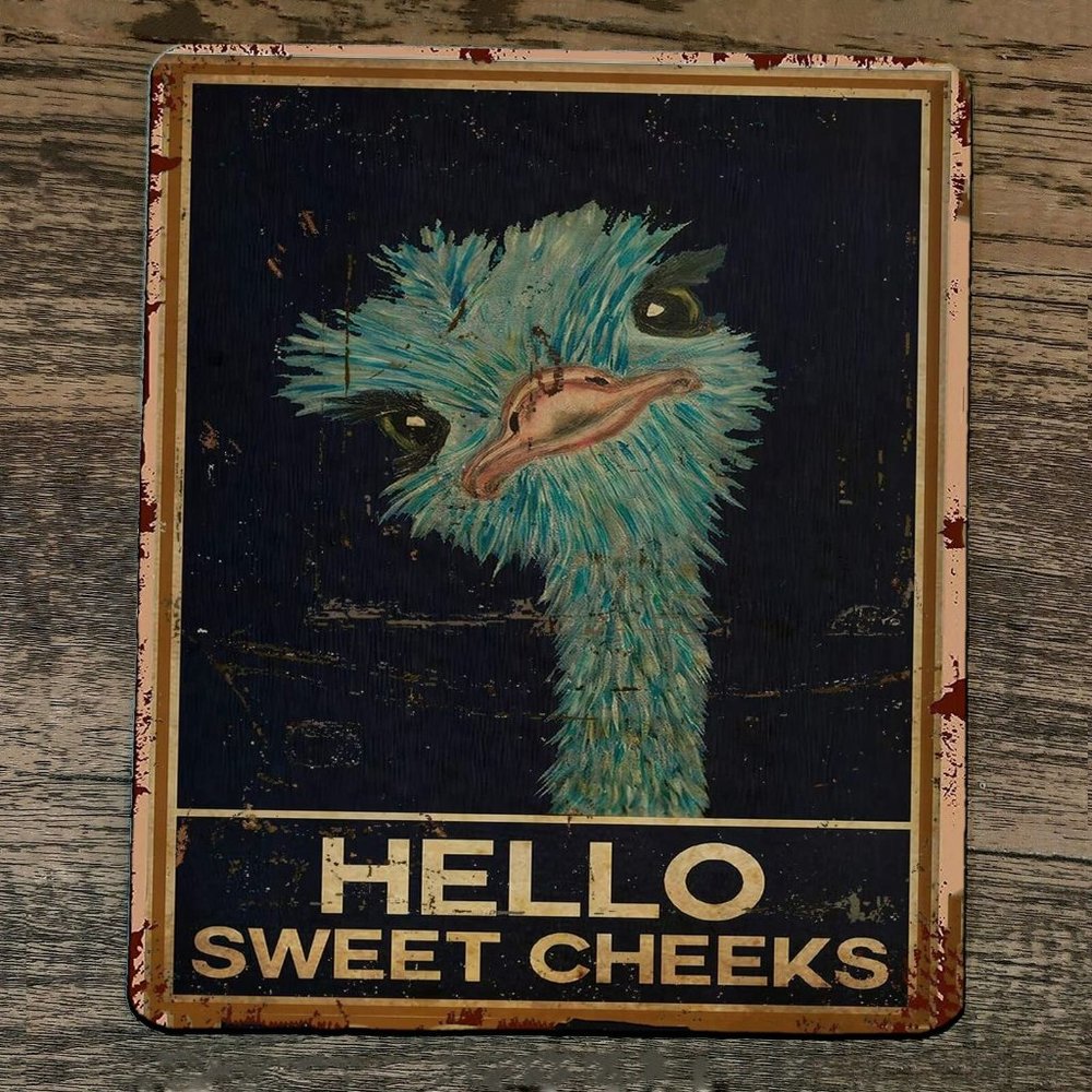 Mouse Pad Hello Sweet Cheeks Ostrich‎
